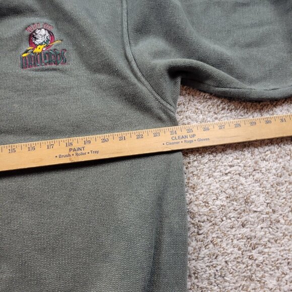 Vintage Quad City Mallards Sweatshirt Adult Medium Gray Gear For Sports V Neck - Picture 4 of 7
